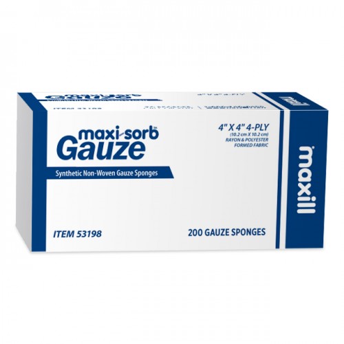 maxi-sorb Non-Woven Gauze 4" x 4" Gauze Sponges (sleeve)